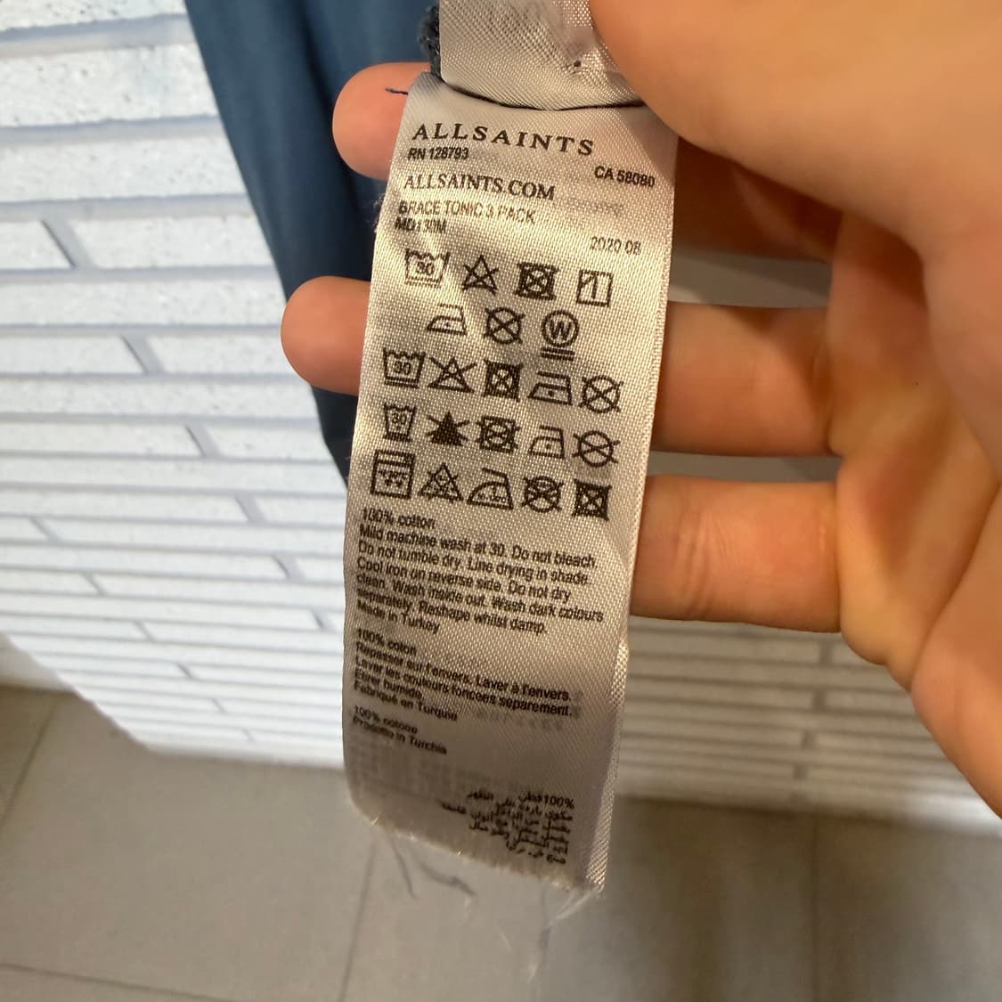  올세인츠 블루 클래식 반팔 상품이미지5