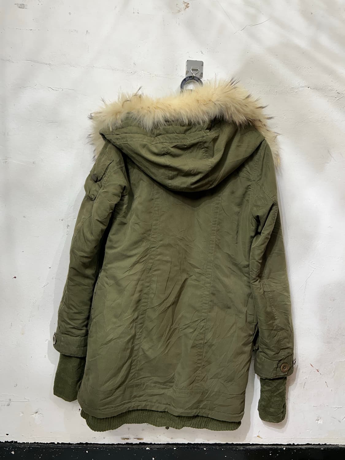 시슬리 y2k 울프죠 퍼 후드 자켓 S 상품이미지8