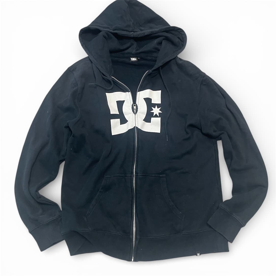 Dc 낙낙여리핏 블랙.화이트로고후드집업(표기L) 상품이미지1