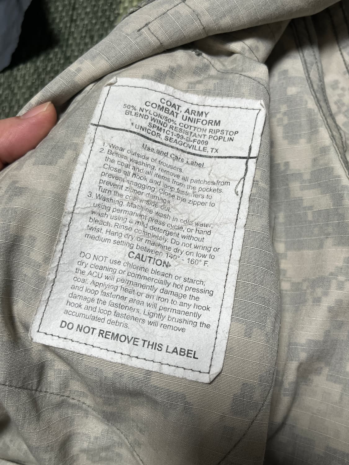 오리지날 밀리터리 ACU 카모 야상 자켓 2XL 상품이미지7