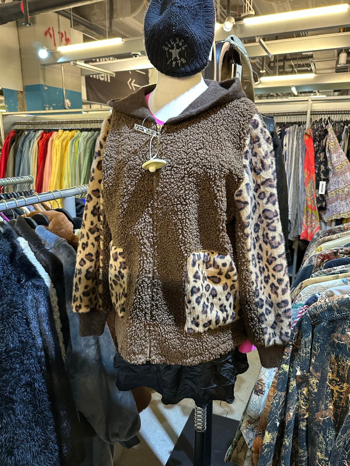 VINTAGE 빈티지 브라운호피 뽀글이자켓💯 상품이미지1