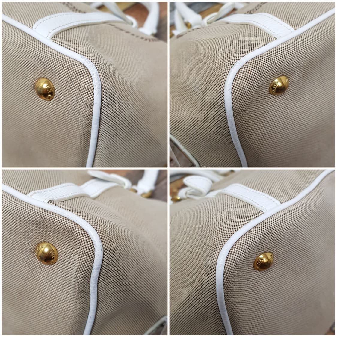 [정품] 프라다 빅로고 캔버스 스몰토트백 상품이미지5