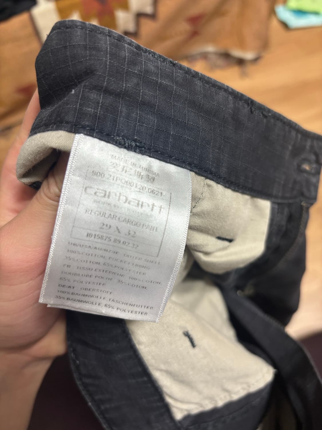 칼하트 wip 카고팬츠 콜롬비아 블랙 29 상품이미지3