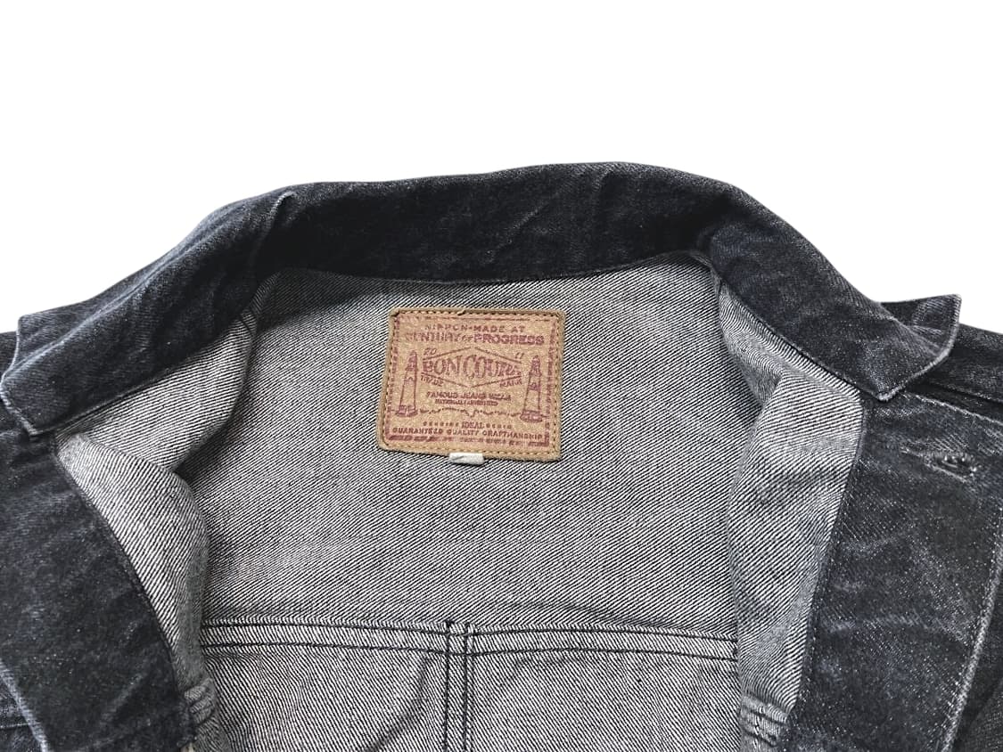 본쿠라 9주년 1타입 g쟌 데님 자켓 블랙 워시드 가공 상품이미지4