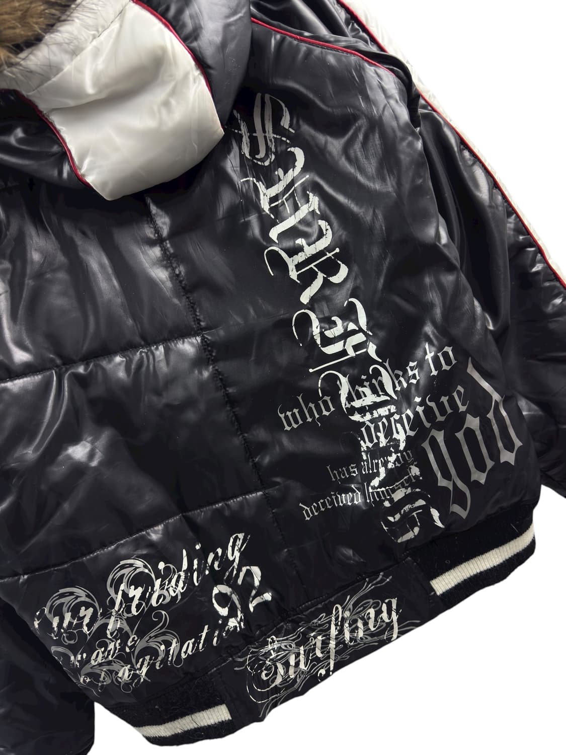 JPN Y2K 오리엔탈 레터링 패딩1262 상품이미지5