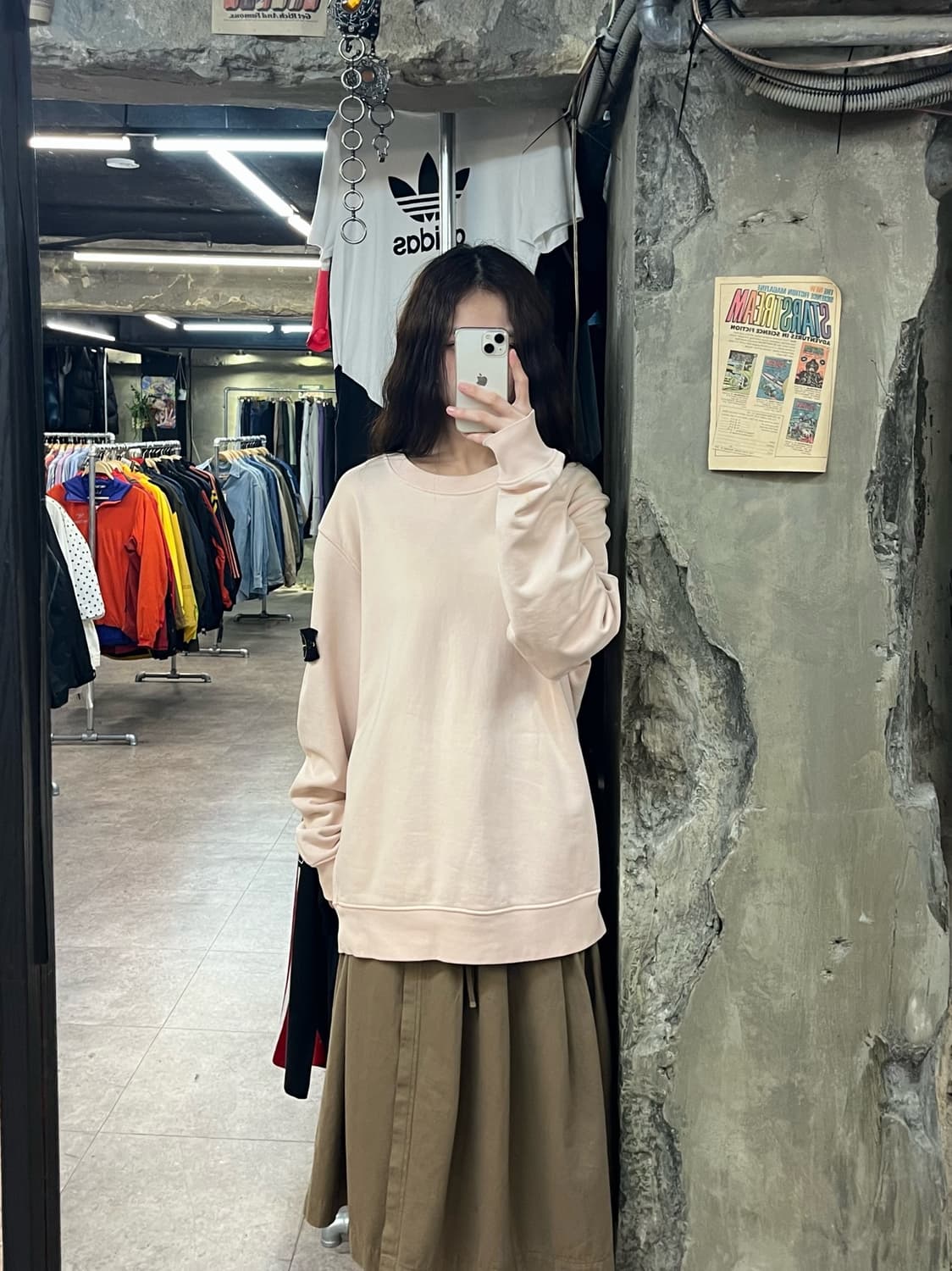 스톤아일랜드 맨투맨 핑크 XL(105) #csz2201 상품이미지2