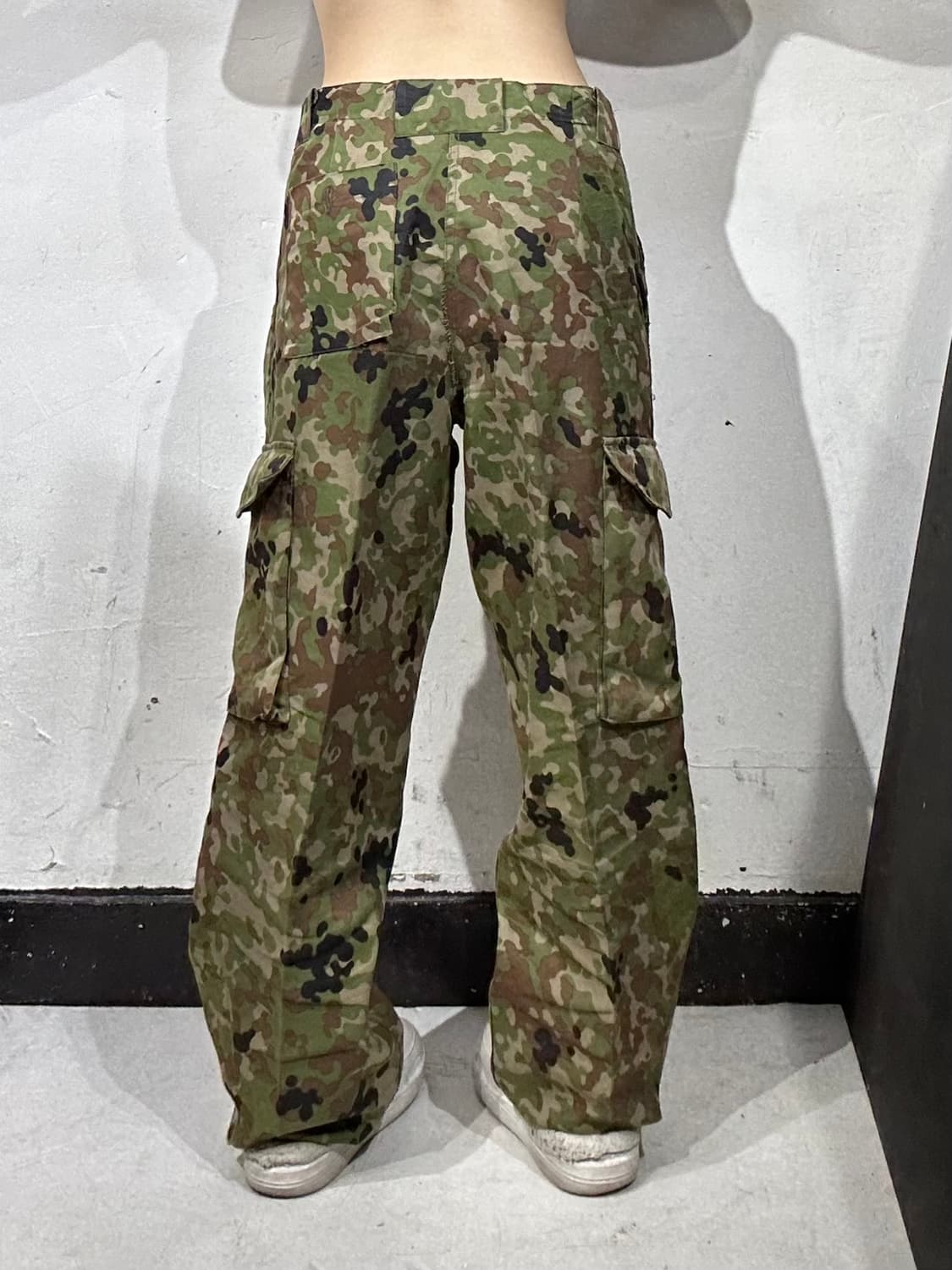 빈티지 카키 밀리터리 카모 와이드 카고 팬츠  상품이미지3