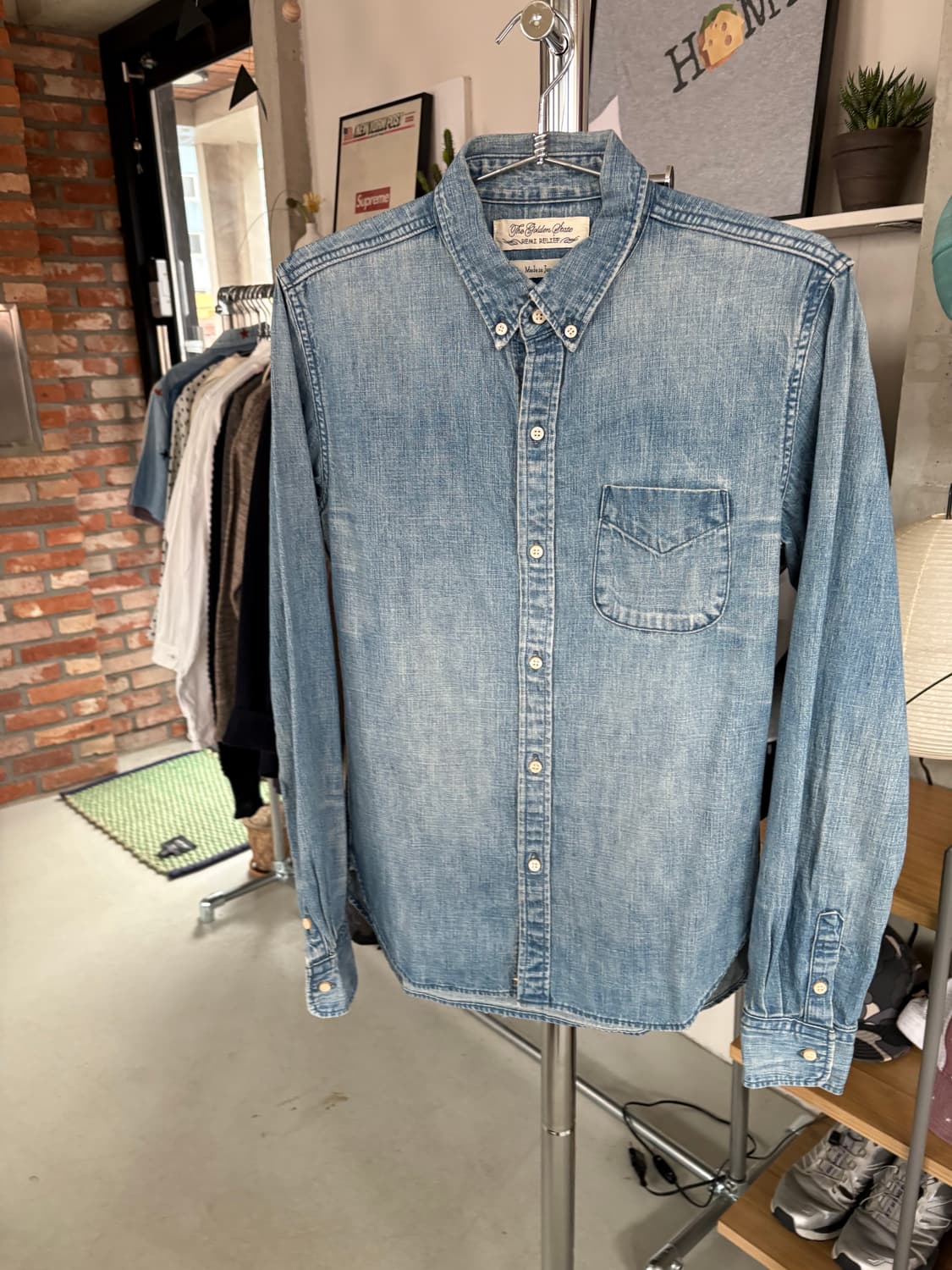 Remi relief 레미 릴리프 하트 데님 셔츠 상품이미지3