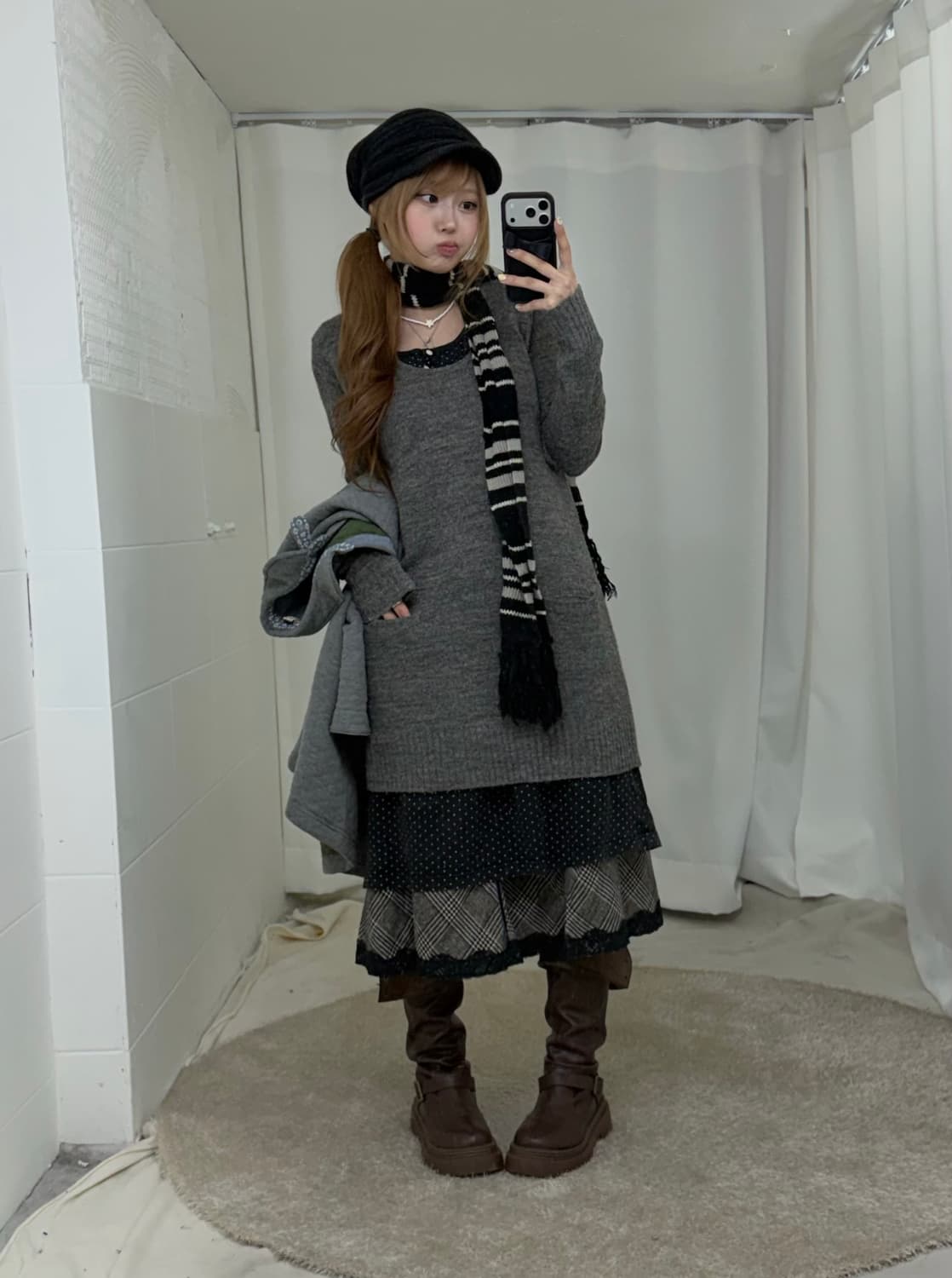 그레이 무채색 니혼진 모리걸 코디세트 상품이미지2