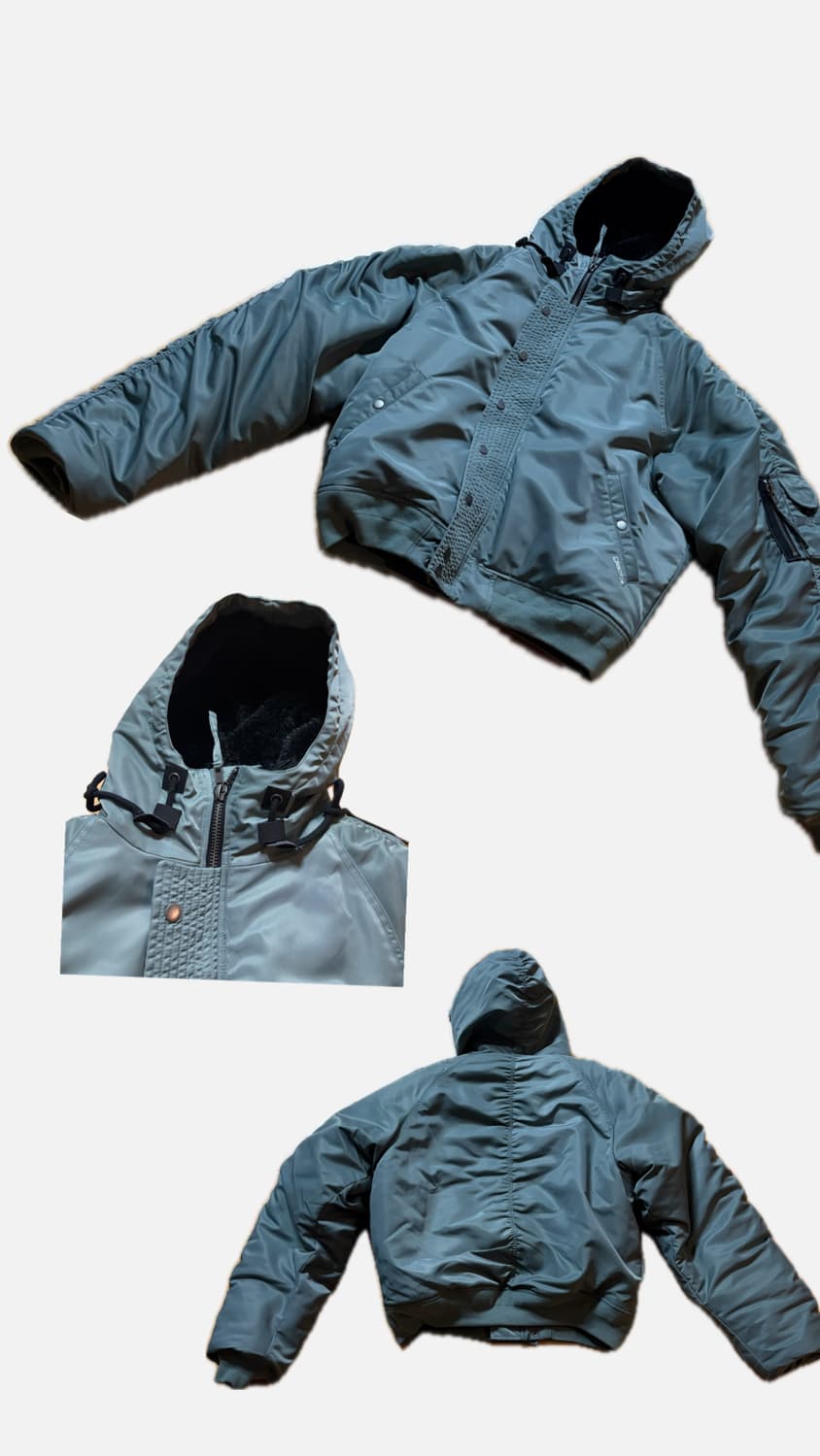 GJ107 리워크 N2B 나일론 숏 파카 (SAGE GREEN) 상품이미지2