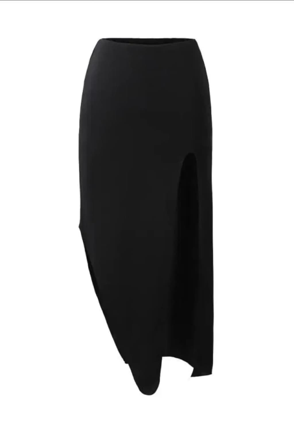 쓰리타임즈 크리미 롱 스커트 / 블랙 상품이미지1