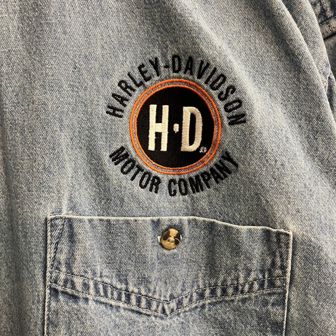 N241 할리데이비슨 데님 청셔츠 상품이미지2
