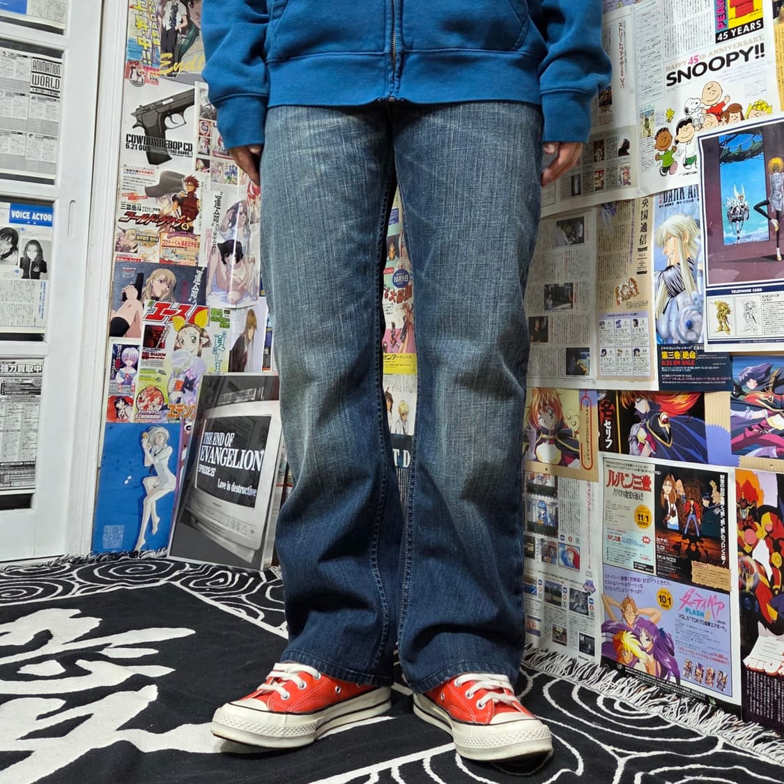 리바이스 523 워싱 스트레이트 데님 팬츠 상품이미지1