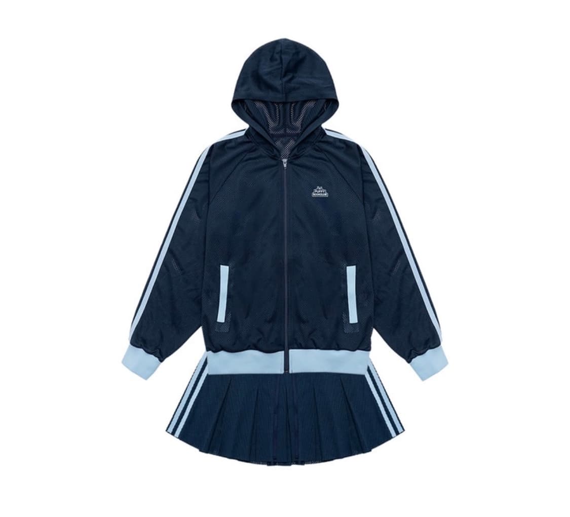 퍼피북클럽 트레이닝 셋업 PBC Mesh Zip-up Set 네이비 상품이미지1