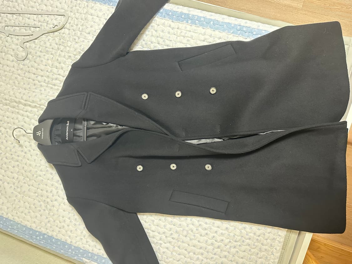 앤더슨벨 캐시미어 블랙 더블 코트 M 상품이미지1