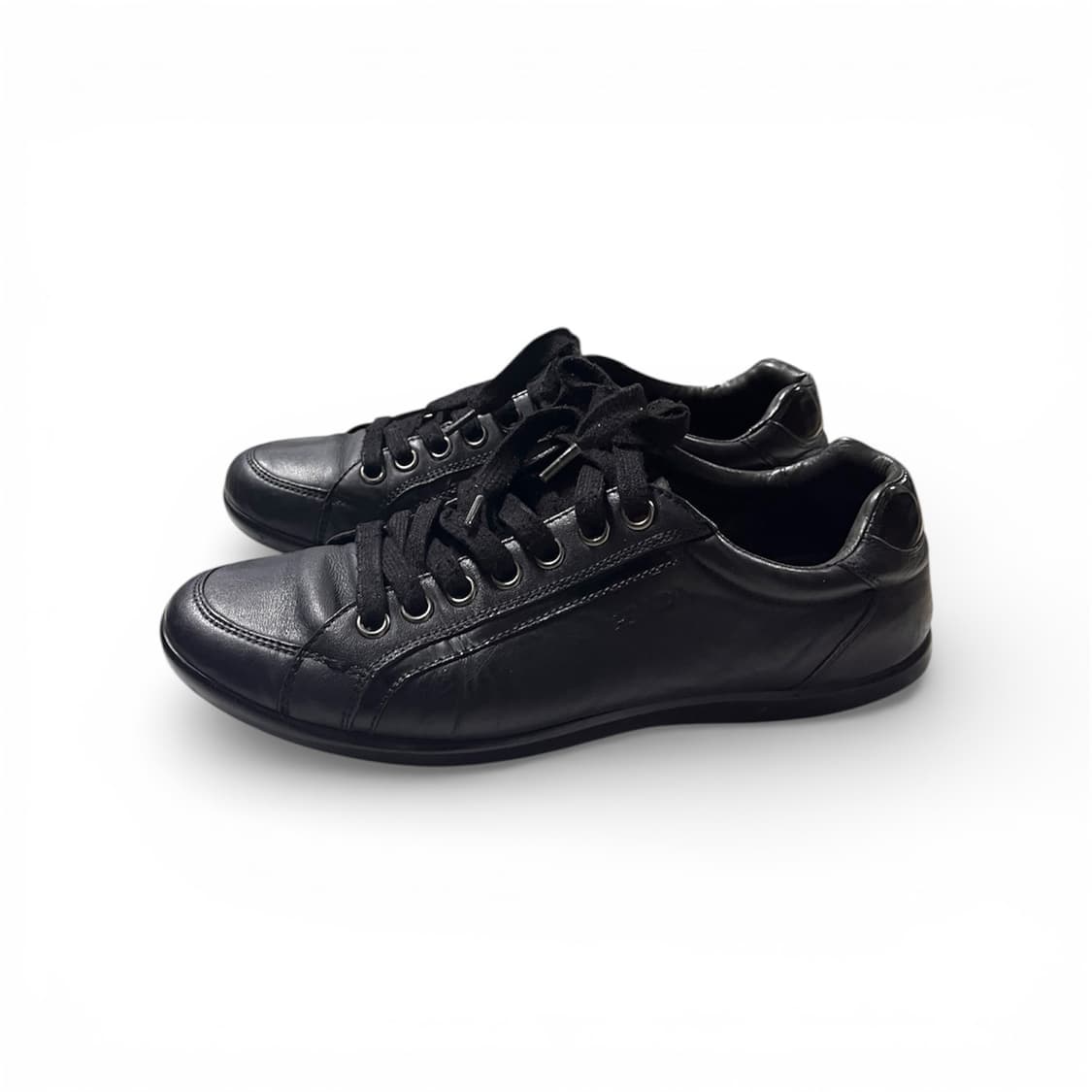 [270] 프라다 스포츠 아카이브 로고 블랙 레더 스니커즈 상품이미지2