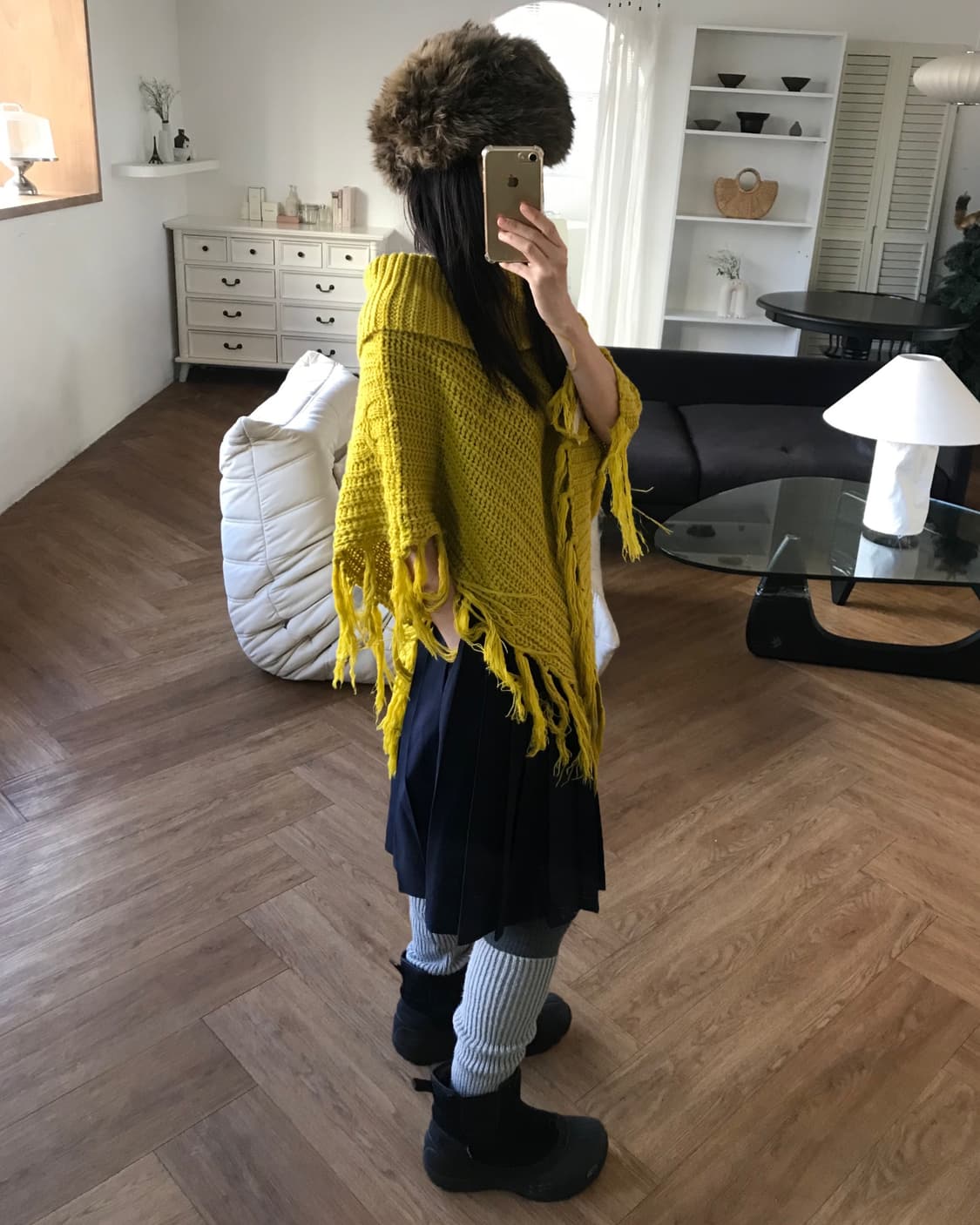 vintage tassel turtle neck cape 상품이미지3