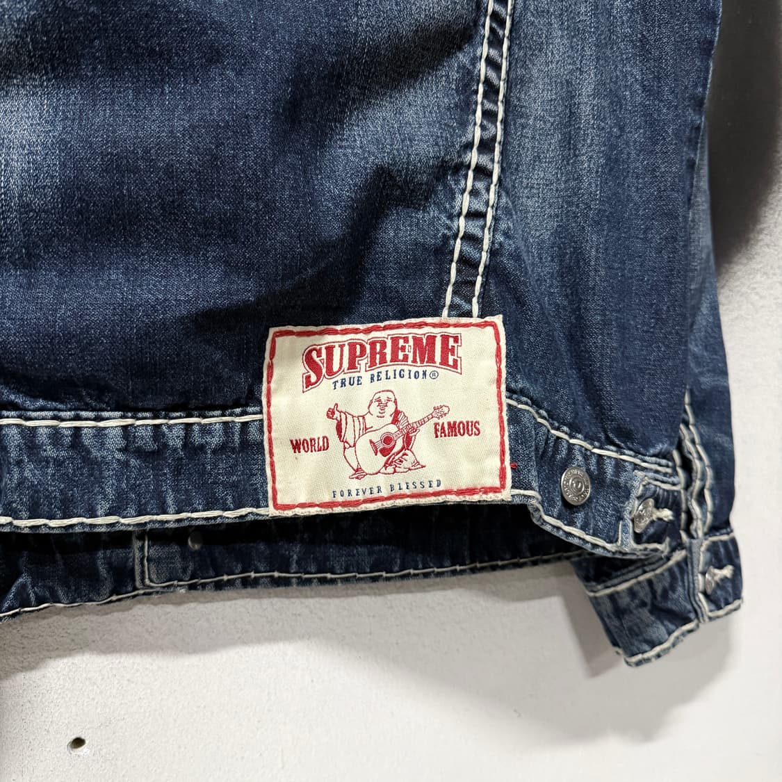 FW21 슈프림 x 트루릴리전 데님 트러커 자켓 워시드 블루 상품이미지6