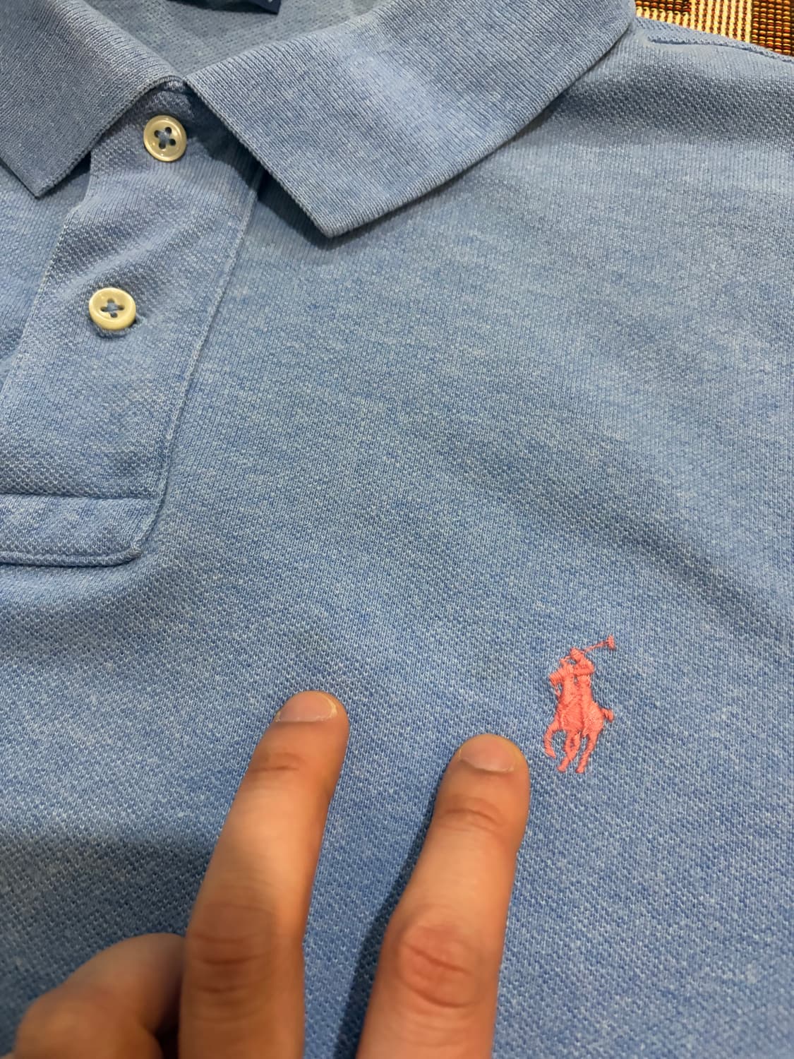 XL) 폴로 랄프로렌 카라티 Pk티 하늘색 상품이미지4