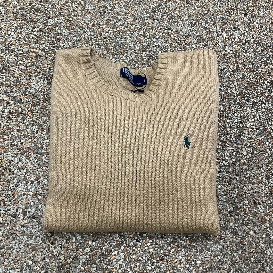 145 폴로 코튼 니트 베이지 상품이미지1