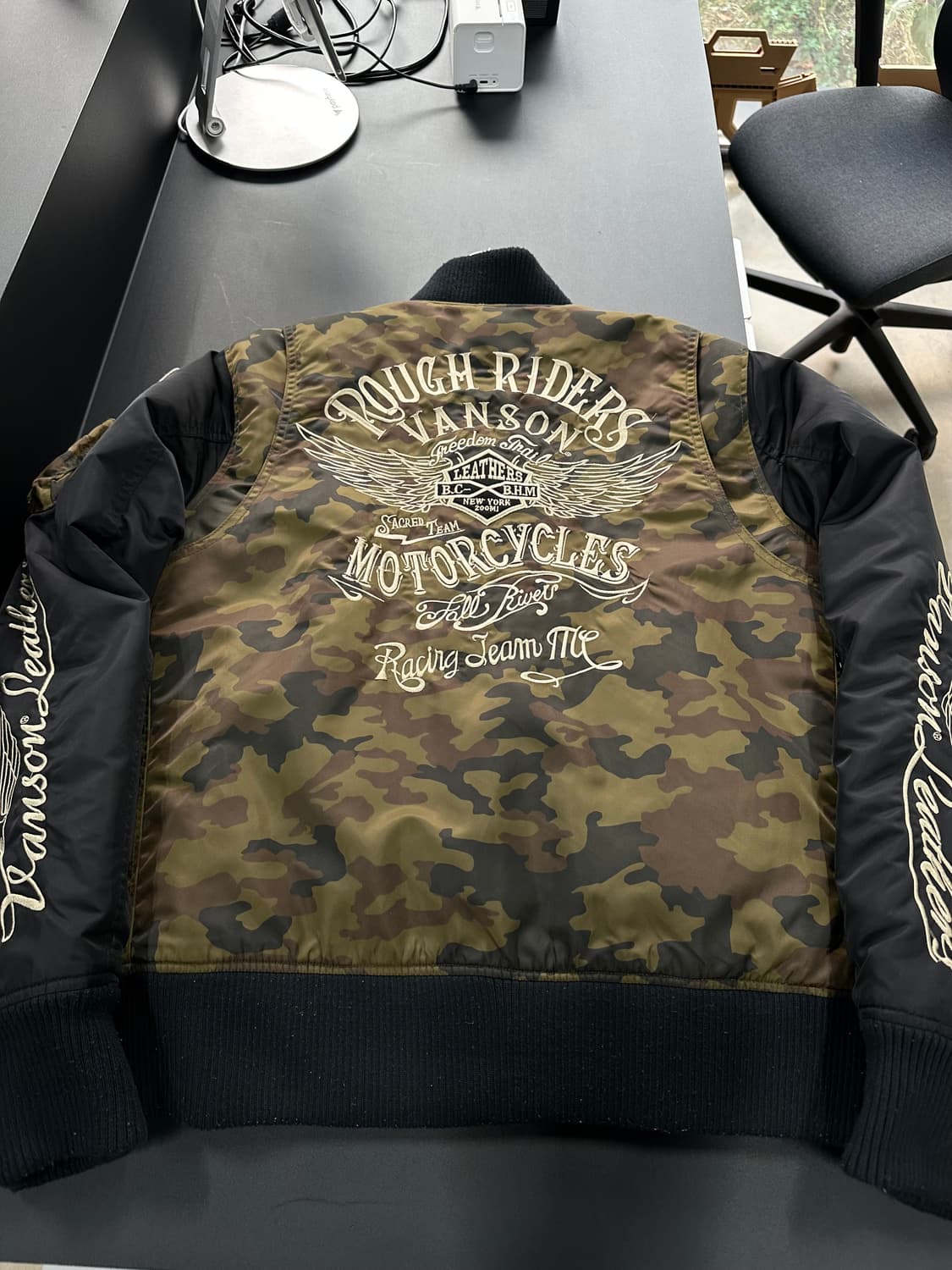 벤슨 카모 풀자수로고 포켓 ma-1 자켓 상품이미지6