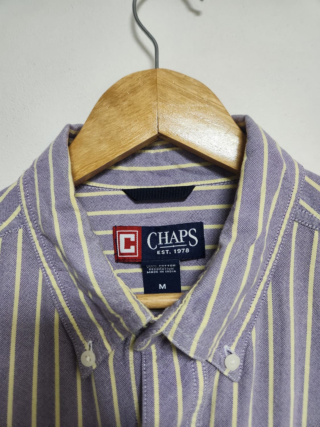 챕스Chaps 스트라이프 코튼 셔츠 M - S216 상품이미지5