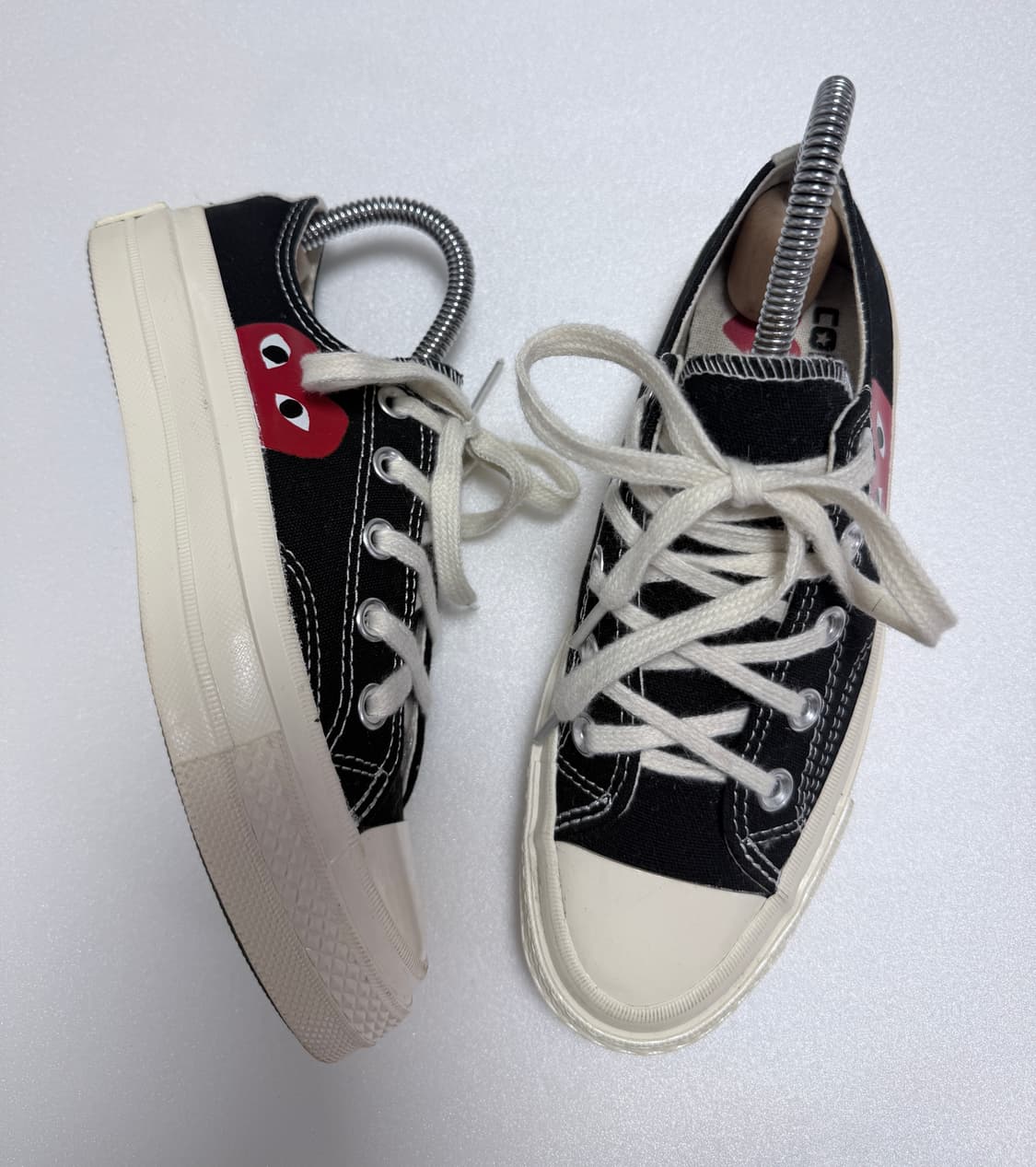 컨버스 x 꼼데가르송 플레이 척테일러 로우 블랙  상품이미지1