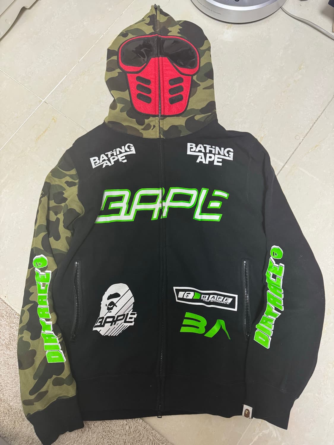 XL 베이프(BAPE) BMX 마스크 후드집업 상품이미지1