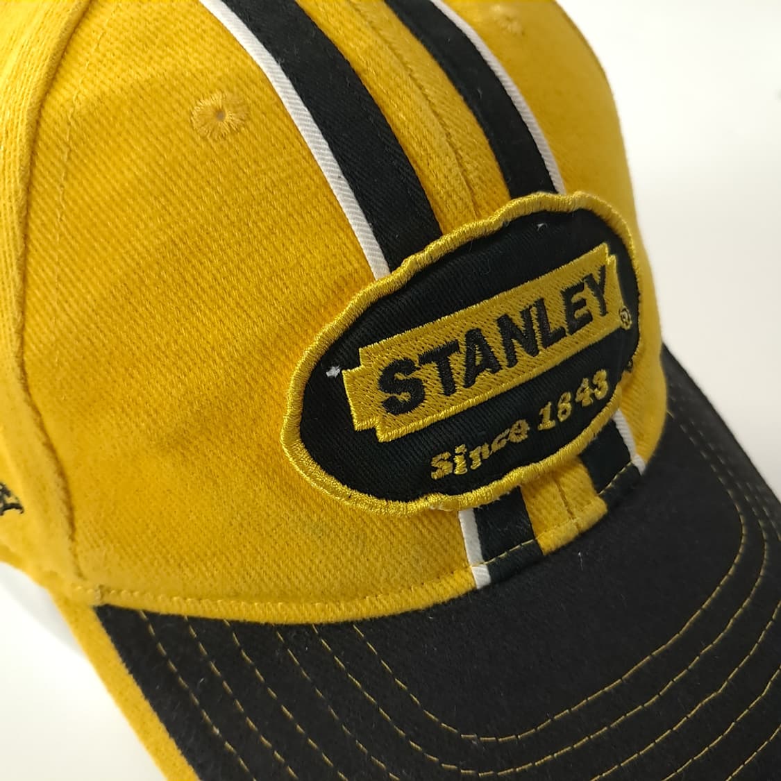 스탠리 레이싱 옐로우 & 블랙 배색 자수 레이싱 캡 모자 P2114 상품이미지1