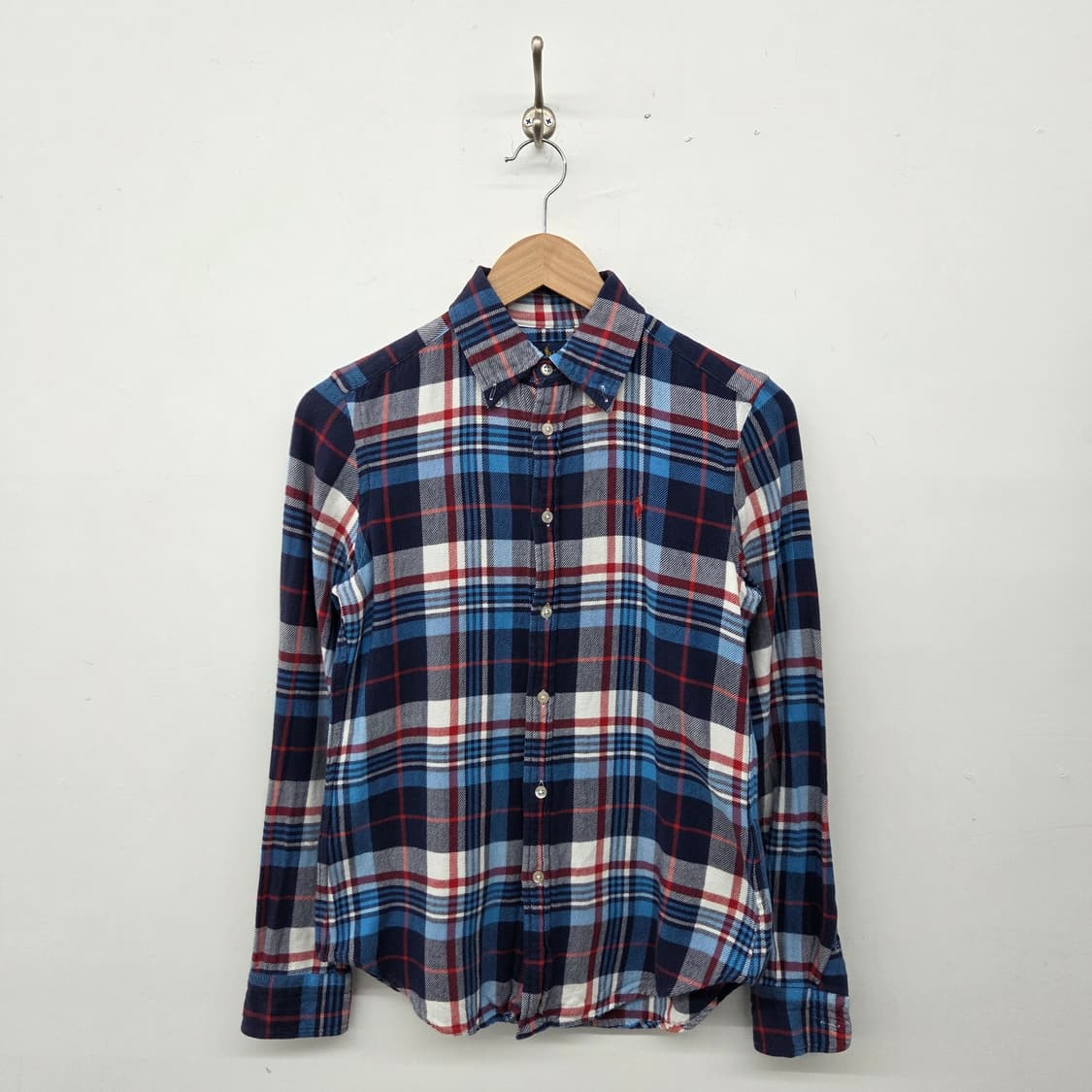 폴로 랄프로렌 체크 셔츠 남방 긴팔 여xs 상품이미지1