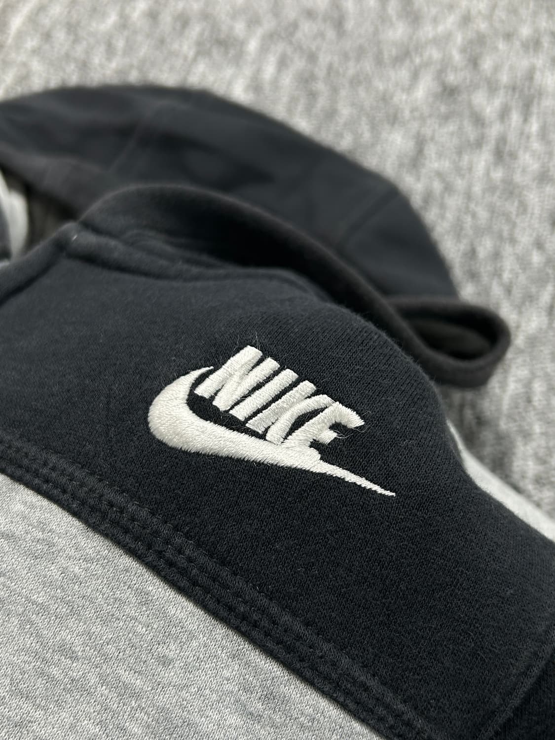 나이키 그레이 배색 기모 후드집업 M   상품이미지3