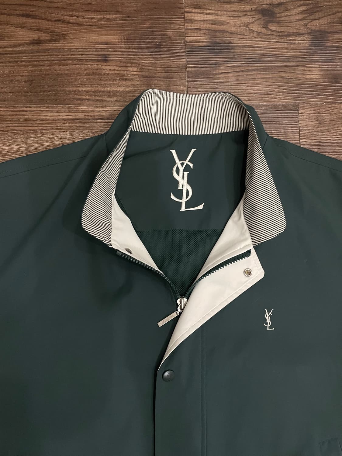 입생로랑 YSL 자수로고 폴리쉘 자켓 105 상품이미지2
