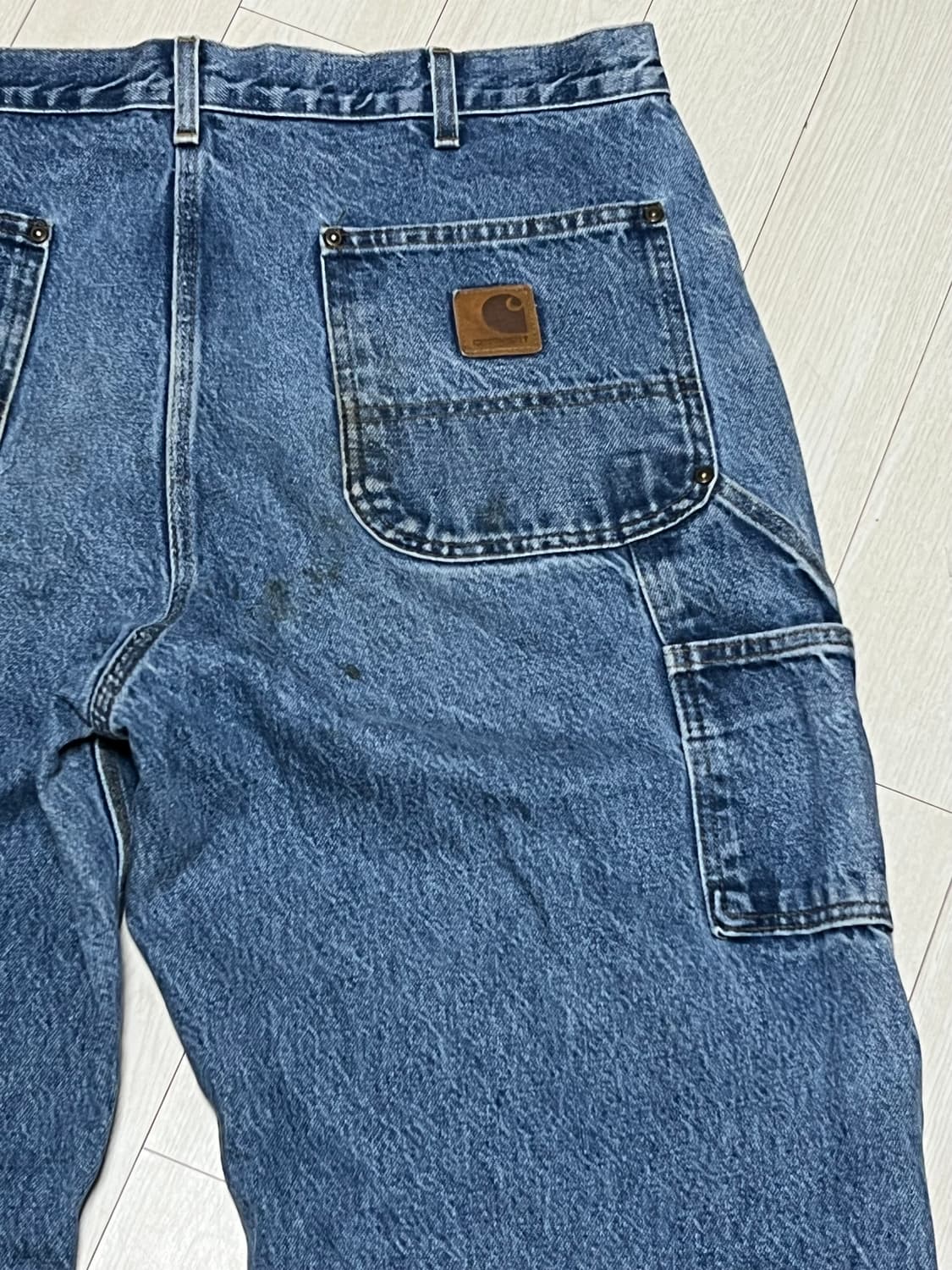 00s 빈티지 칼하트 더블니 데님 워크팬츠 B73DST 36사이즈 상품이미지7