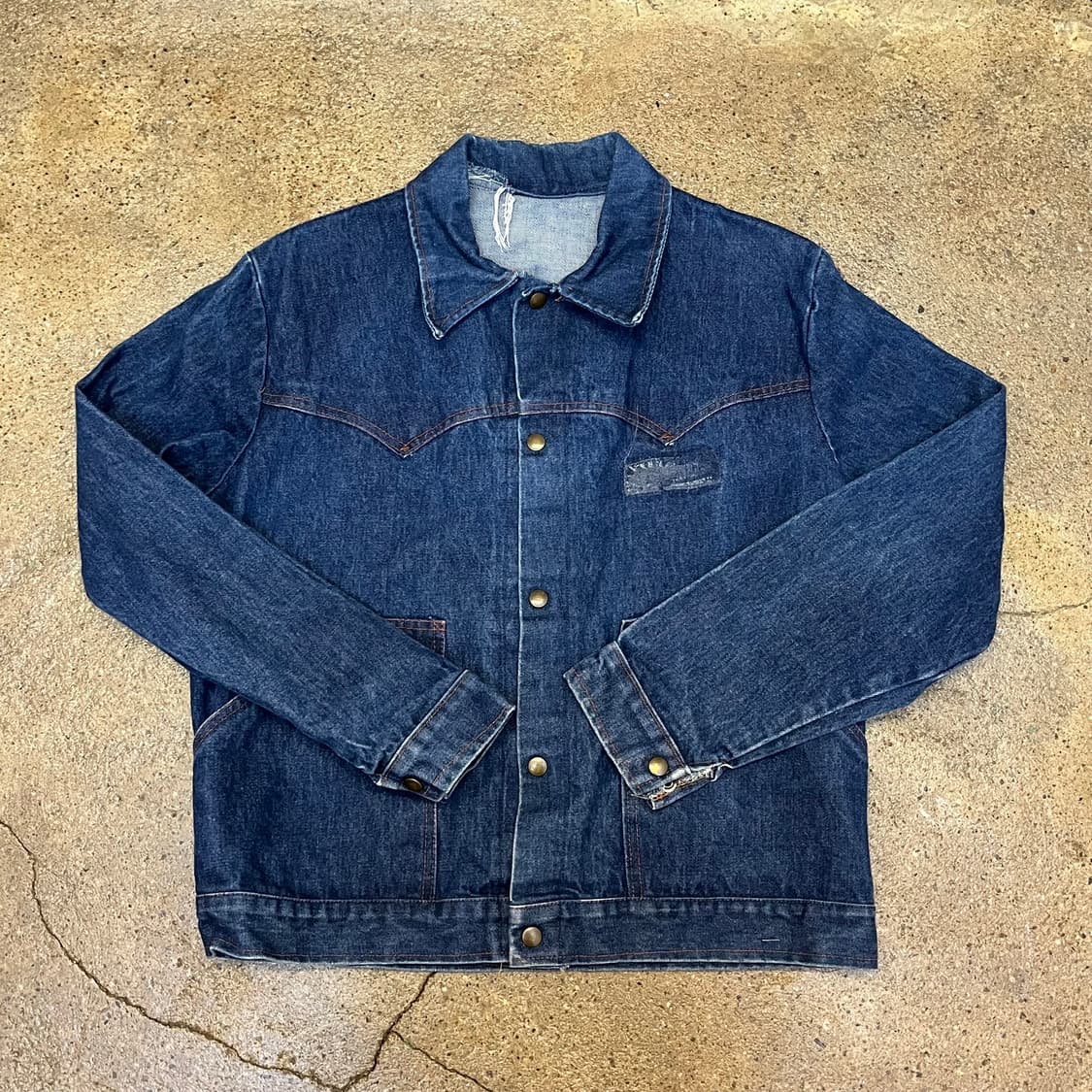 레어 90s USA 웨스턴 스타일 진청자켓 데님자켓 상품이미지2