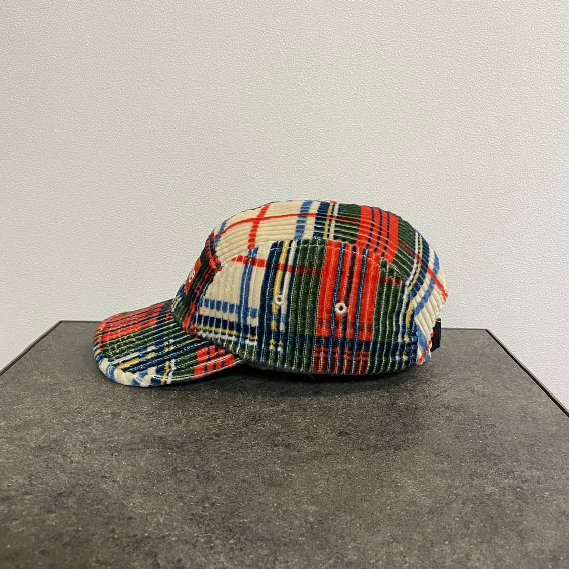 (OS) 슈프림 박스로고 캠프캡 모자 코듀로이 플레이드 체크 상품이미지3