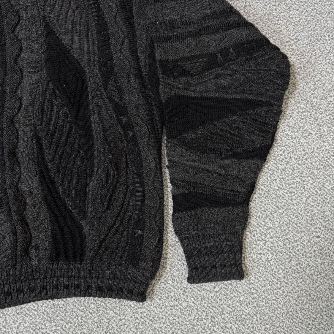 쿠지st 호주 울 케이블 니트 M 상품이미지4