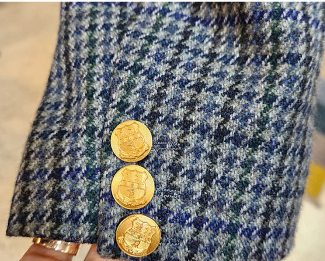 잉게보르그 by 핑크하우스 와펜 체크 더블 버튼 빈티지 자켓 상품이미지7