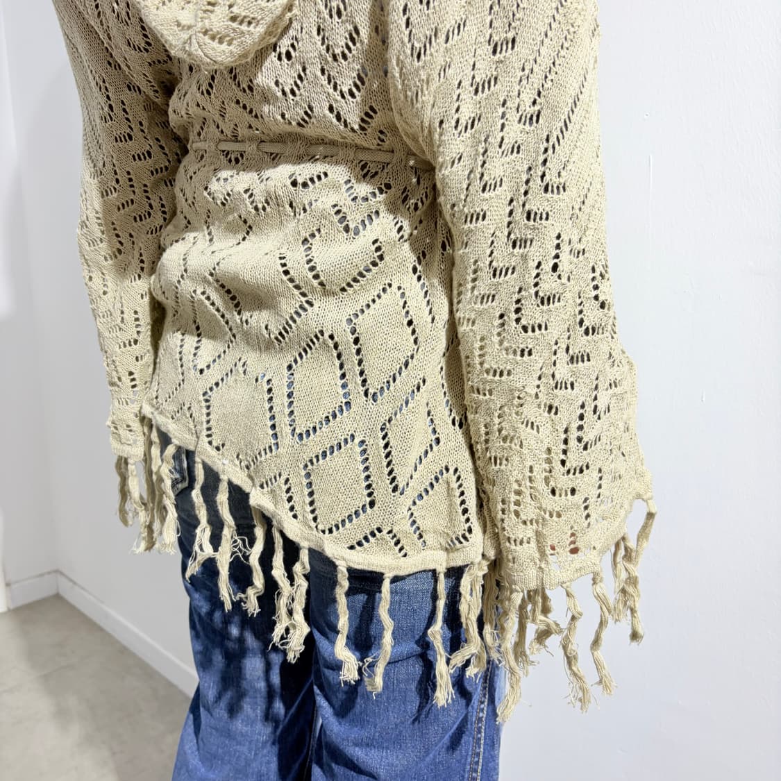 베이지 집업 케이프 망토 상품이미지5