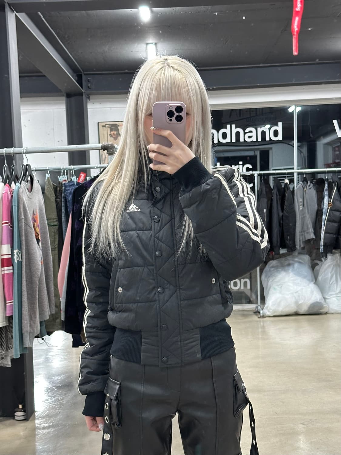 아디다스 크롭 숏패딩 상품이미지2