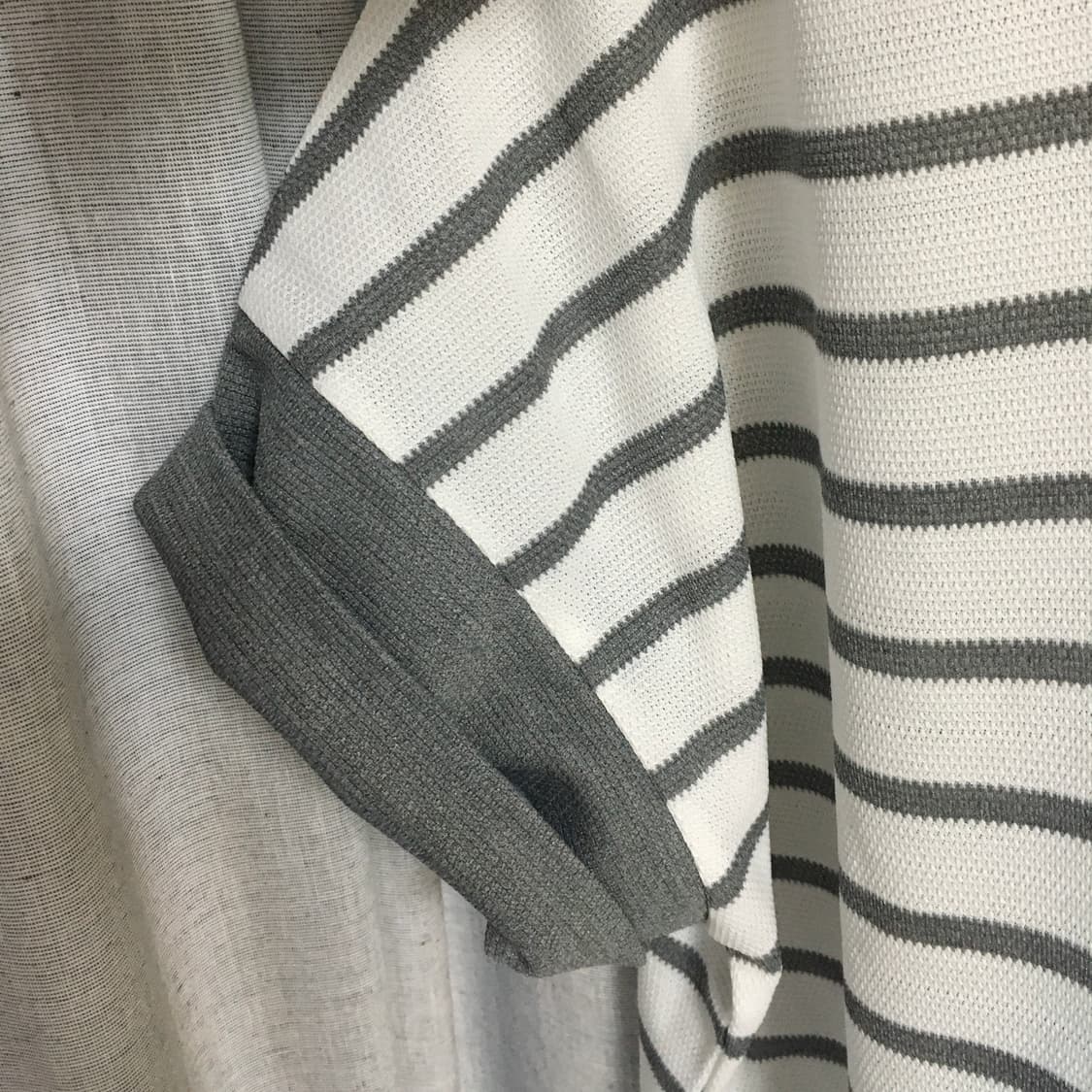 오버핏 스트라이프 반팔 티셔츠 [white / navy / gray] 상품이미지4