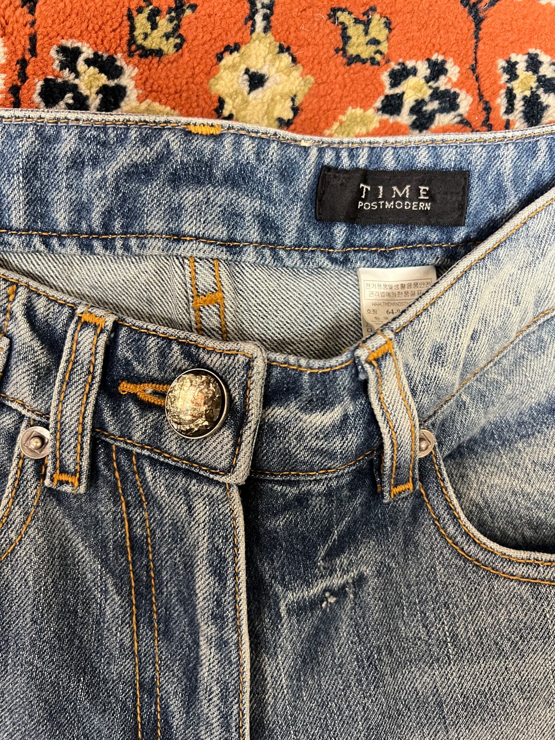 [26] 타임 포스트모던 플레어 부츠컷 데님 팬츠 연청 상품이미지4