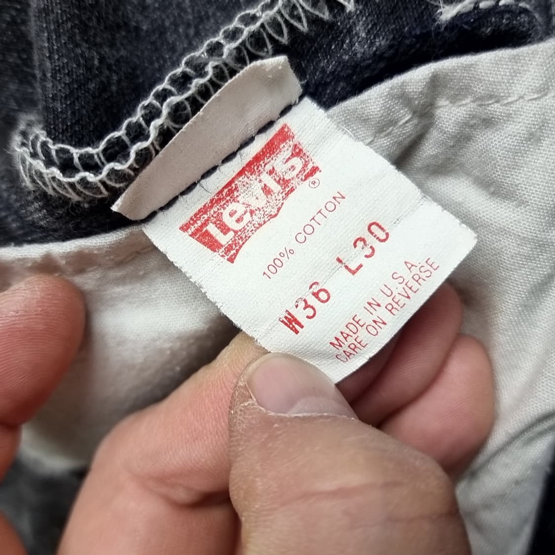 미제 usa 90s 리바이스 501 블랙진(36*30) 상품이미지7