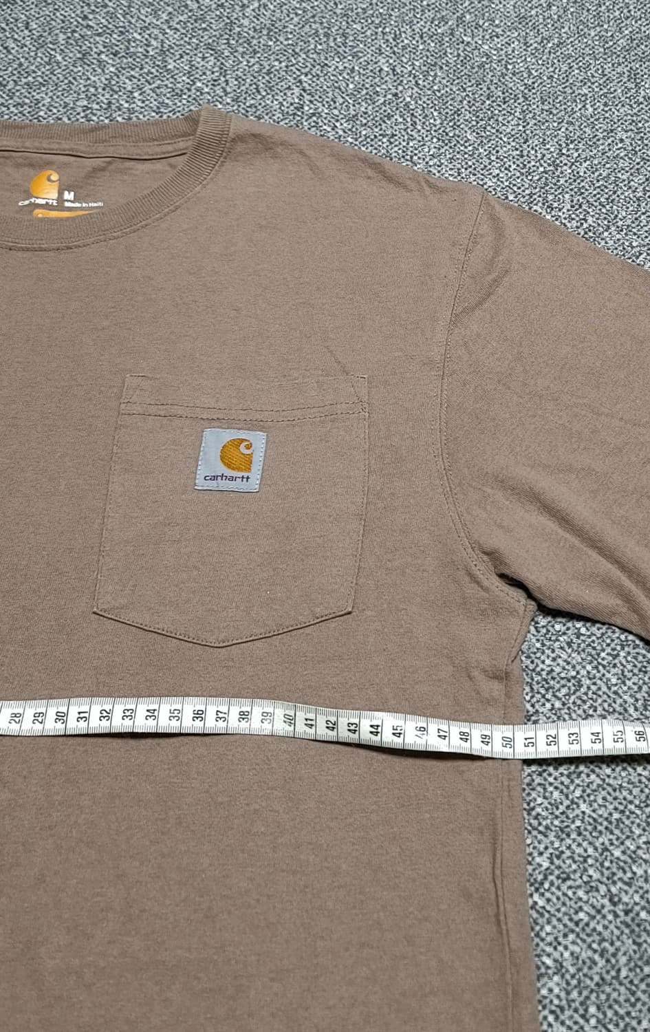 칼하트 K87 다크브라운 포켓 반팔티 M 상품이미지3