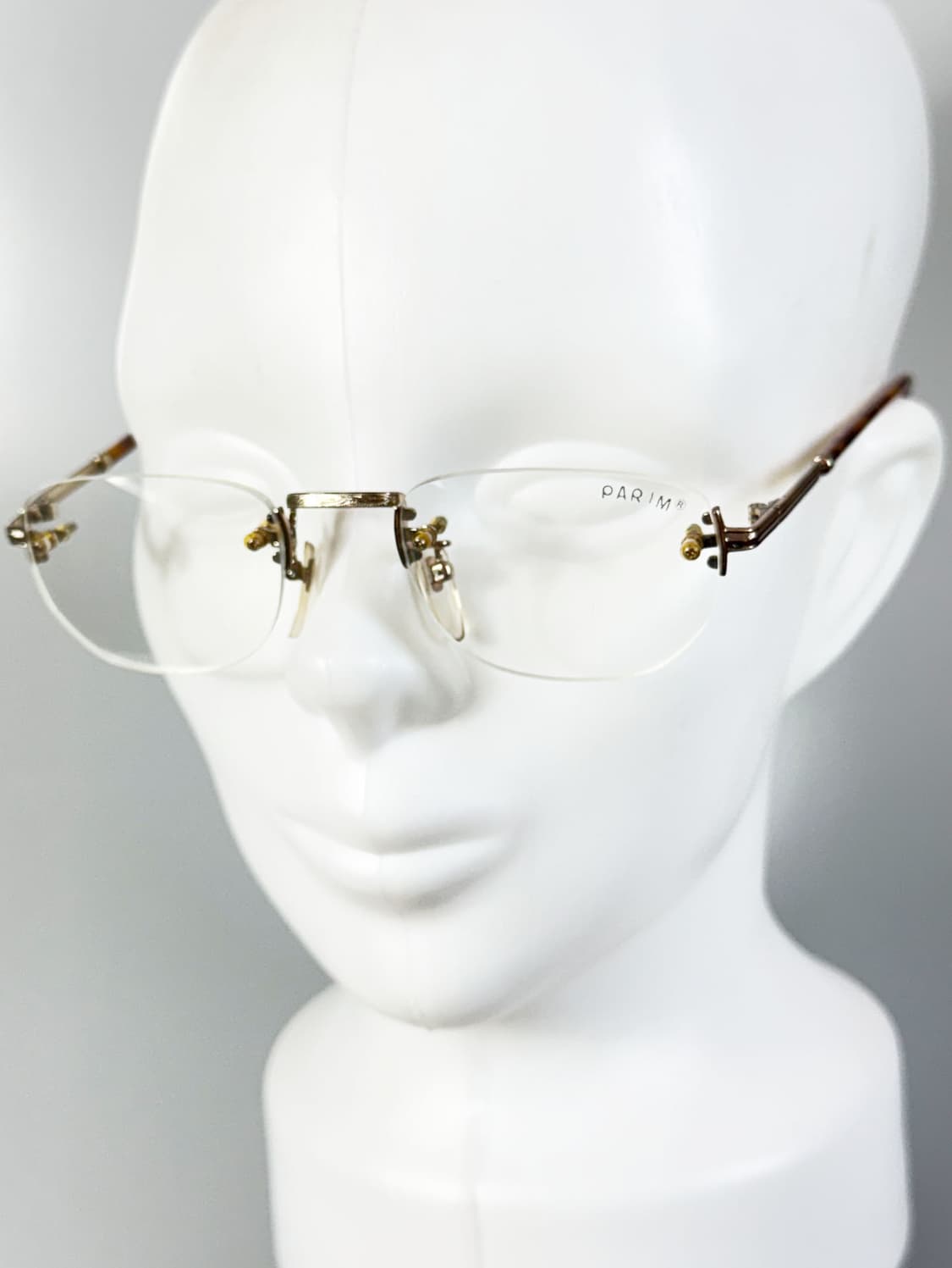 90s PARIM 무테 골드메탈 스퀘어 빈티지 안경 상품이미지8