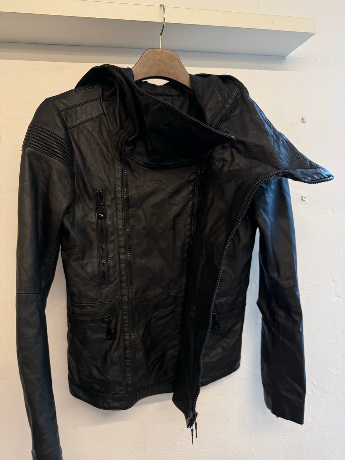 지에다 양가죽 후드자켓 상품이미지4