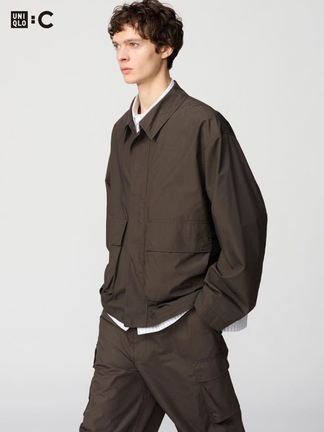 유니클로C 워크자켓 코튼 쇼트 블루종 재킷 상품이미지3