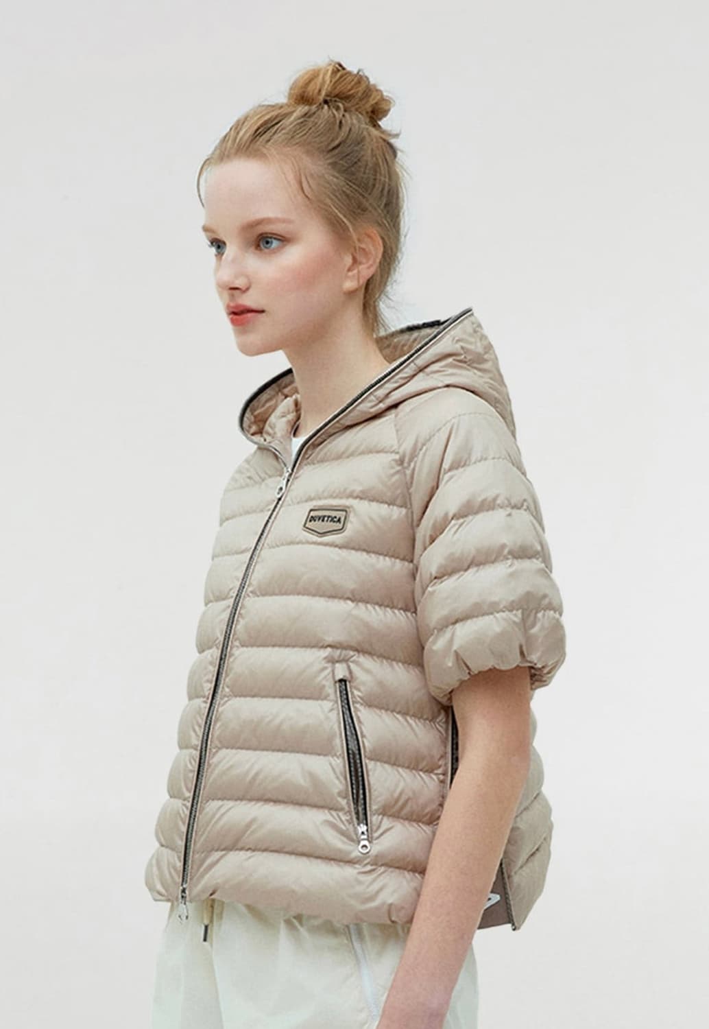 듀베티카 베르니아 반팔 다운 패딩 베이지 40 상품이미지1