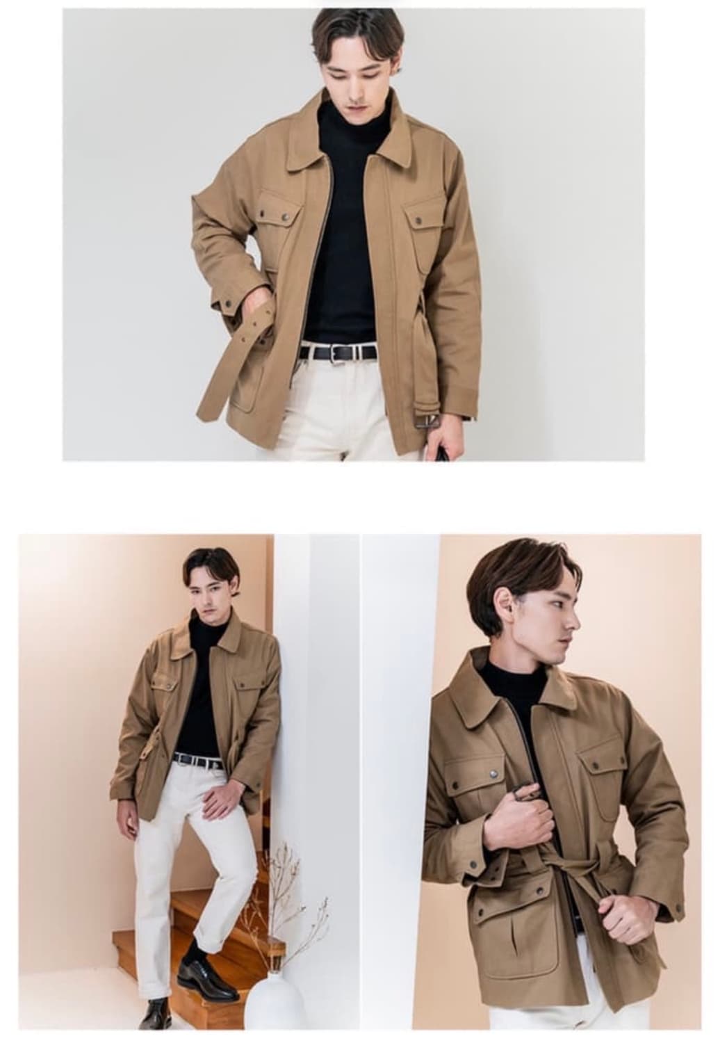 Lohnt 론트 사파리 헌팅 필드 자켓 베이지 (M-L) 상품이미지9