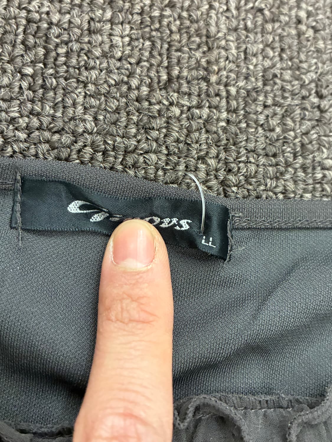 LL)Japanese vintage 여성 레이스 디테일 카키색 슬리브리스 상품이미지4