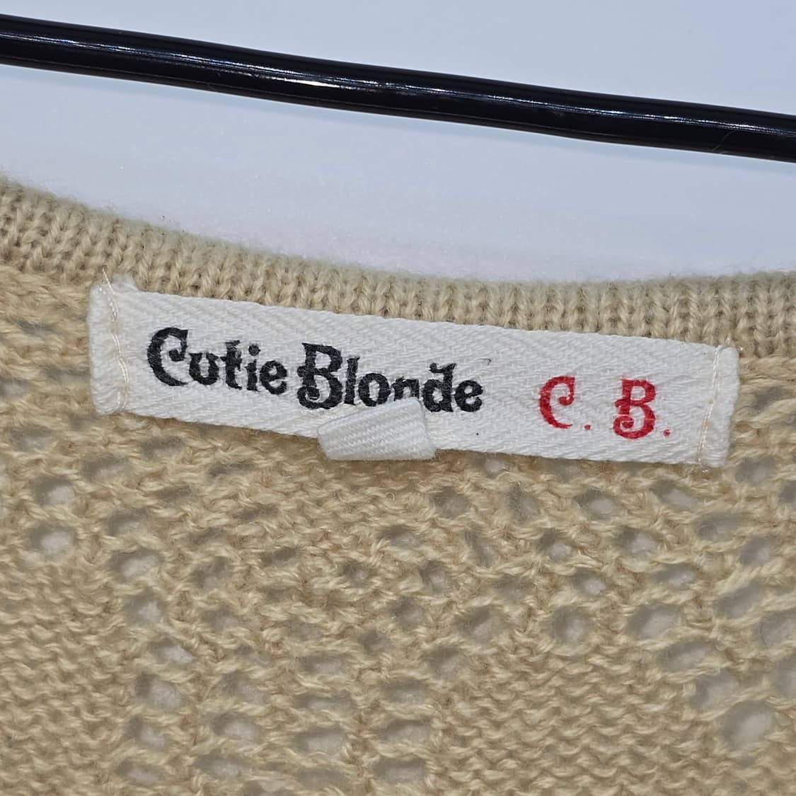 Cutie Blonde 크로셰 하트 니트 상품이미지2